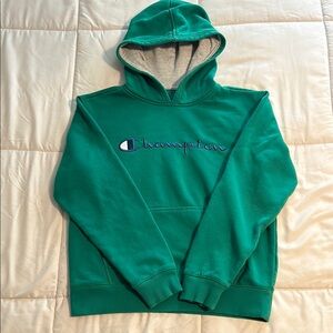 Champion Hoodie Youth Size L Green